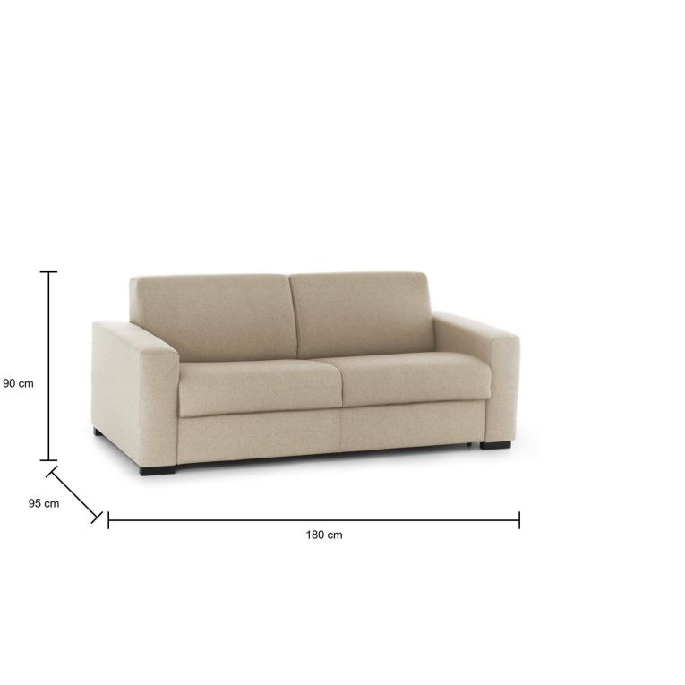 Divano letto moderno beige 180x95cm - Akito