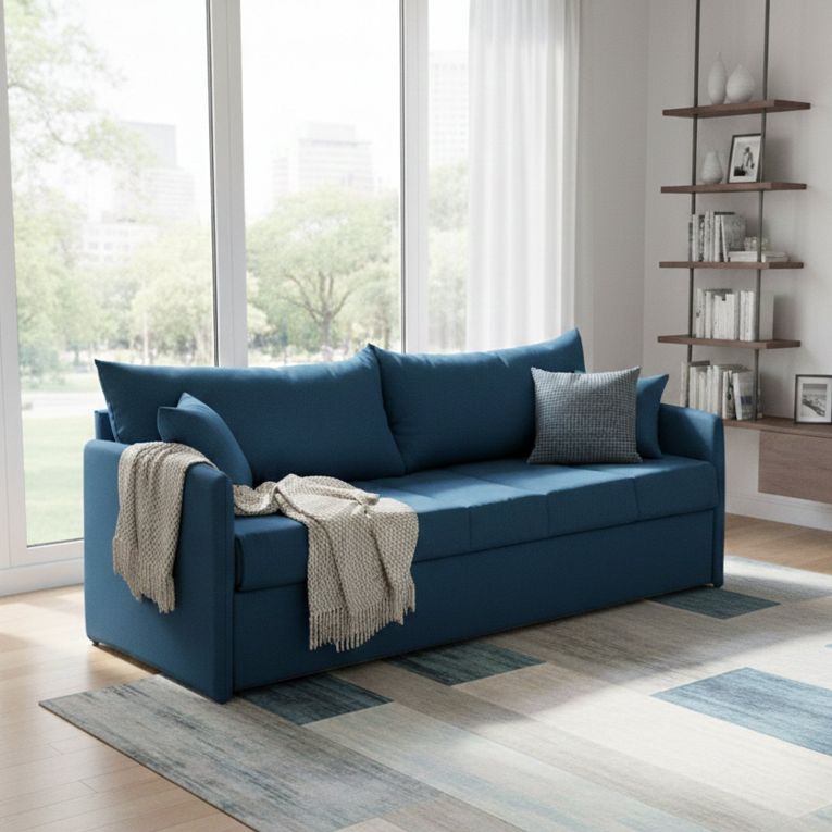 Divano letto moderno blu 205x86cm - Avellana