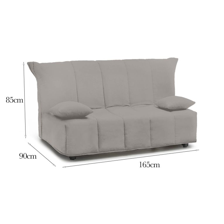 Divano letto moderno grigio 165x90cm - Antal