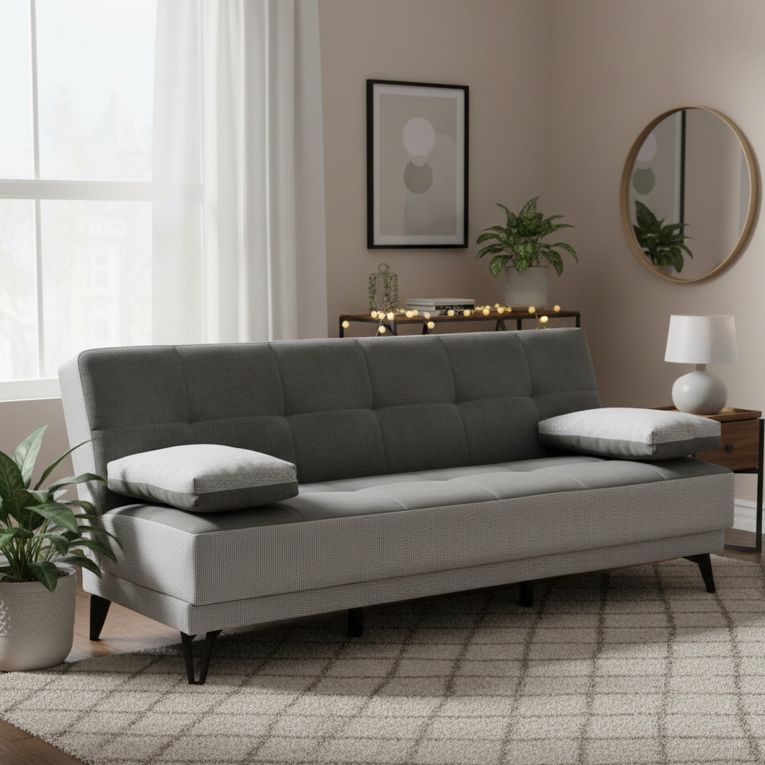 Divano letto moderno grigio 190x87cm - Aborigeni