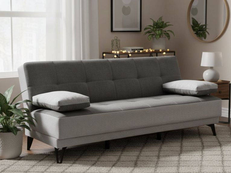 Divano letto moderno grigio 190x87cm - Aborigeni