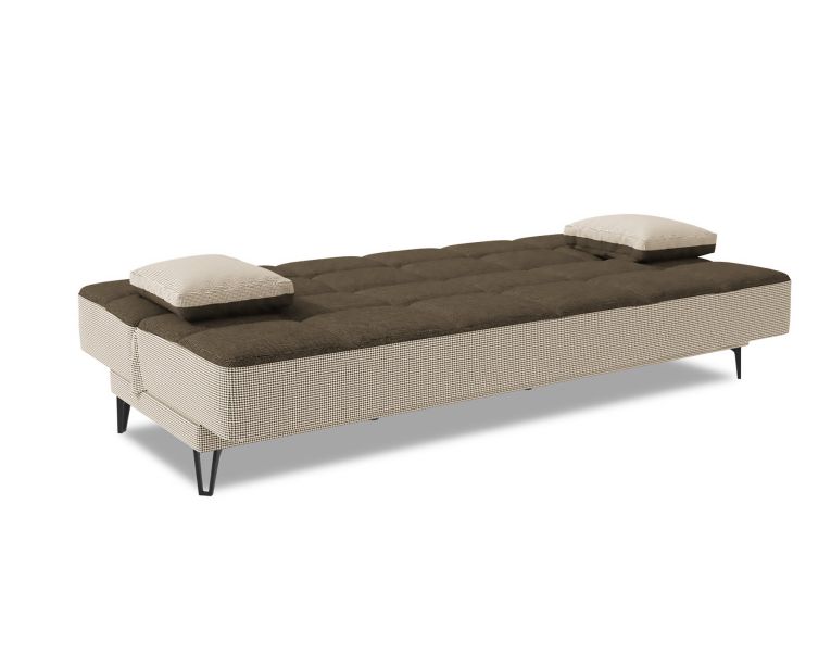 Divano letto moderno grigio e marrone 190x87cm - Aborigeni