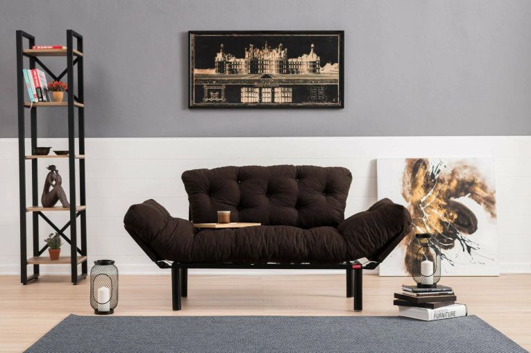 Divano letto moderno marrone 155x70cm - Guchol