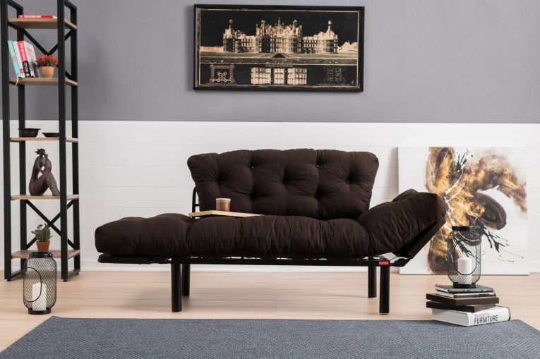 Divano letto moderno marrone 155x70cm - Guchol