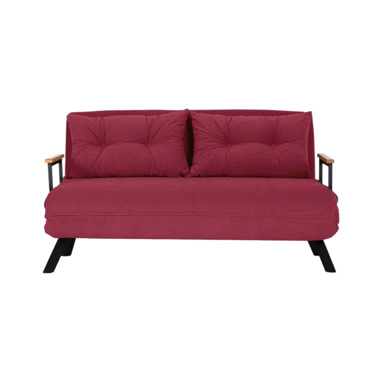 Divano letto moderno rosso 133x78cm - Calvin