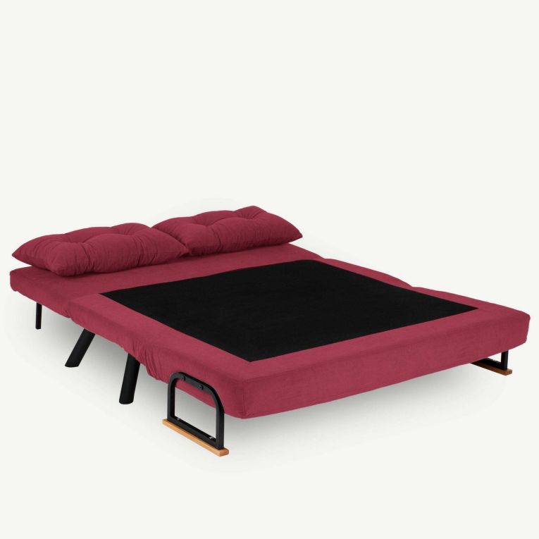 Divano letto moderno rosso 133x78cm - Calvin