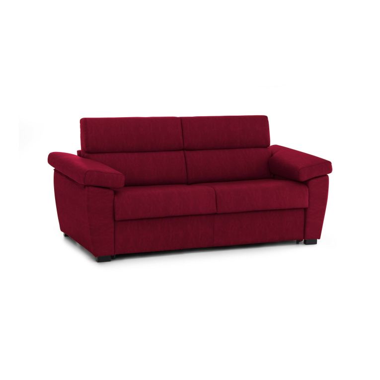 Divano letto moderno rosso 225x95cm - Trino