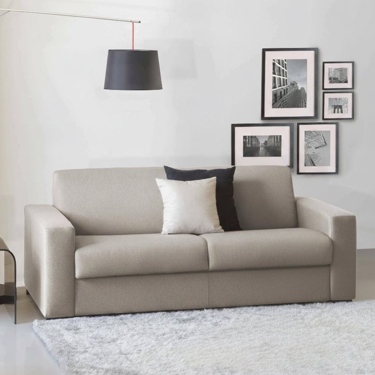 Divano letto moderno tortora 160x95cm - Alcatraz