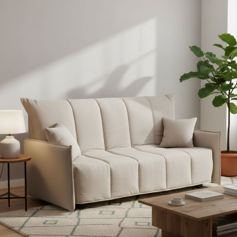 Divano letto per ospiti beige 190x90cm - Ardis