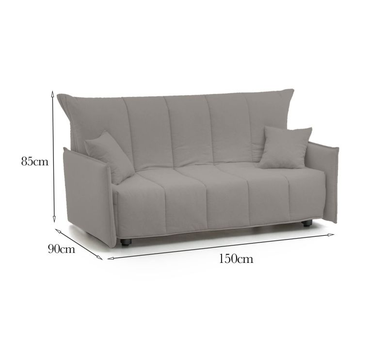 Divano letto per ospiti grigio 150x90cm - Alaric