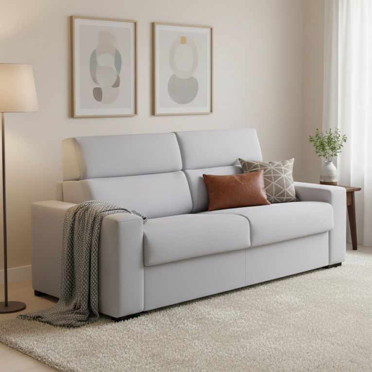 Divano letto per ospiti grigio 220x95cm - Marcon