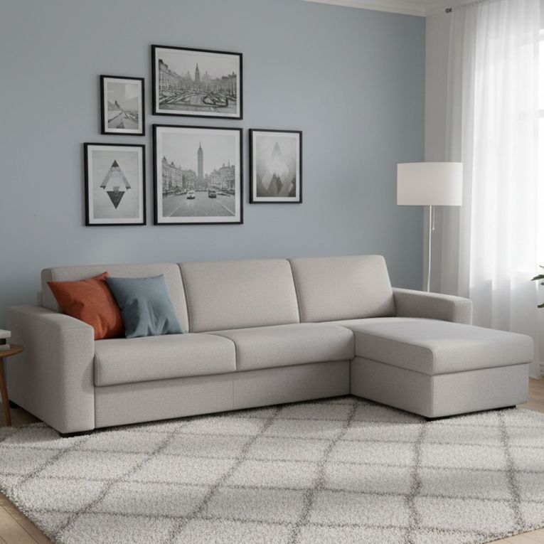 Divano letto per ospiti grigio 280x95cm - Aika