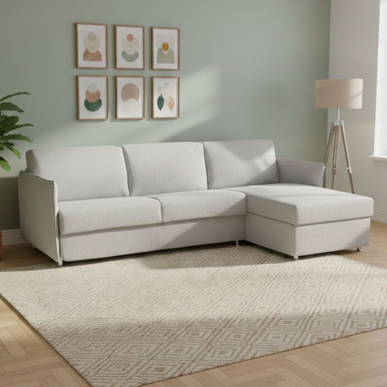 Divano letto per ospiti grigio chiaro 260x160cm - Sumirago