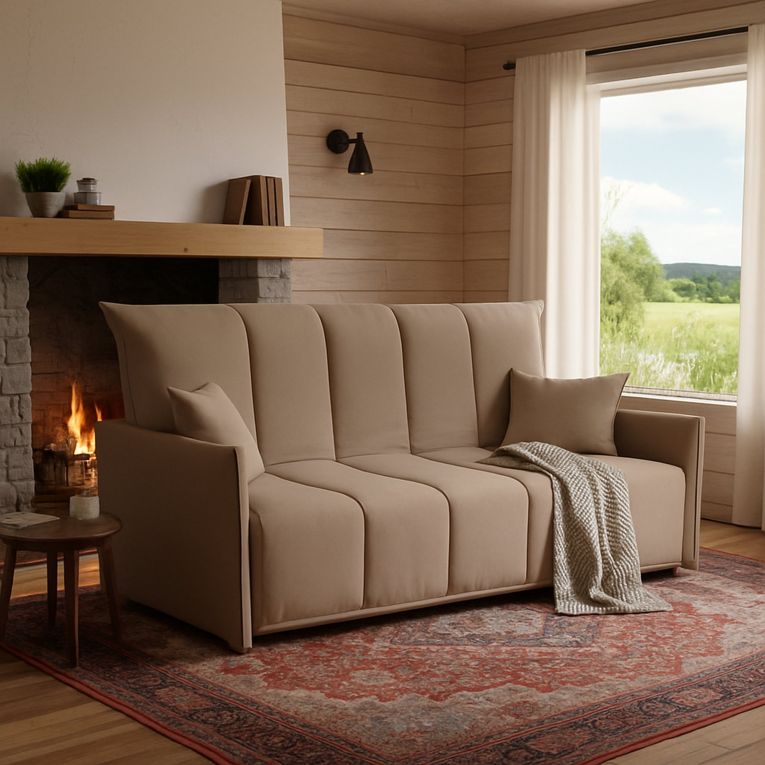 Divano letto per ospiti tortora 150x90cm - Alaric