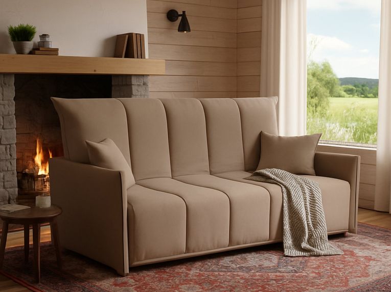 Divano letto per ospiti tortora 150x90cm - Alaric