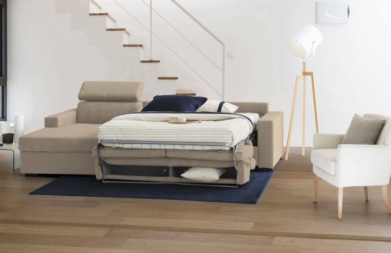 Divano letto reclinabile beige 280x95cm - Alibabah