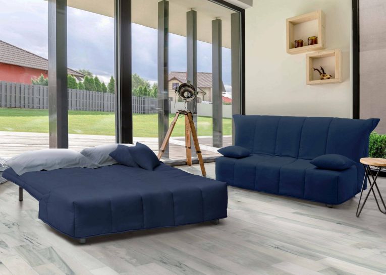 Divano letto reclinabile blu 125x90cm - Ariska