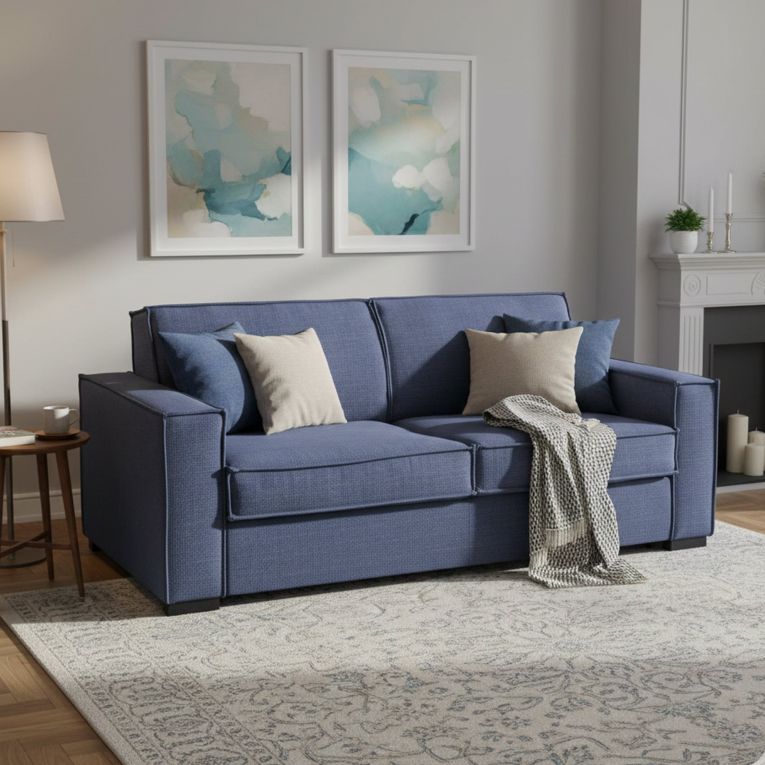 Divano letto reclinabile blu 160x95cm - Alk