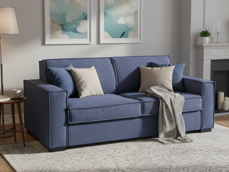 Divano letto reclinabile blu 160x95cm - Alk