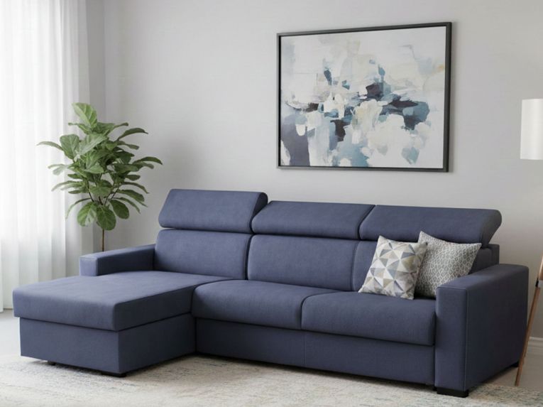 Divano letto reclinabile blu 260x95cm - Aloet