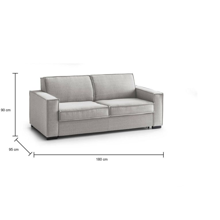 Divano letto reclinabile grigio 180x95cm - Alano