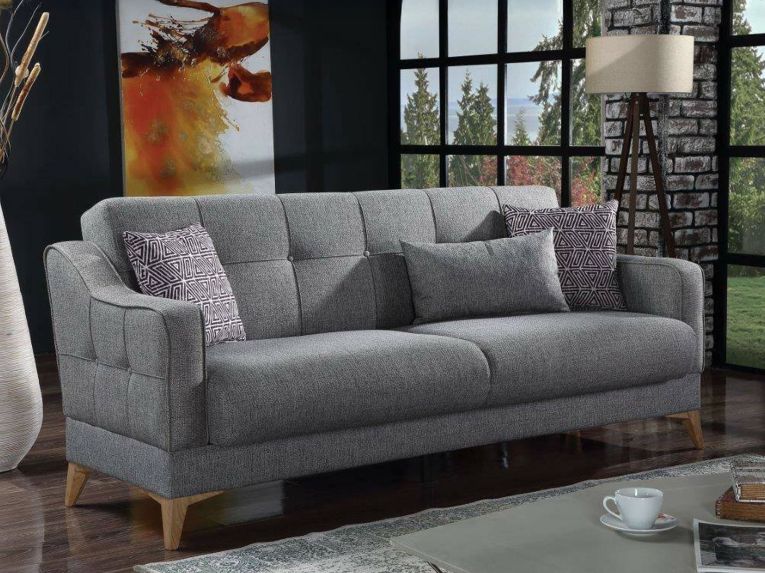 Divano letto reclinabile grigio 207x82cm - Argia