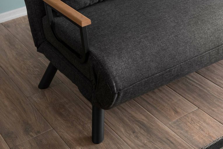 Divano letto reclinabile grigio cenere 133x78cm - Calvin