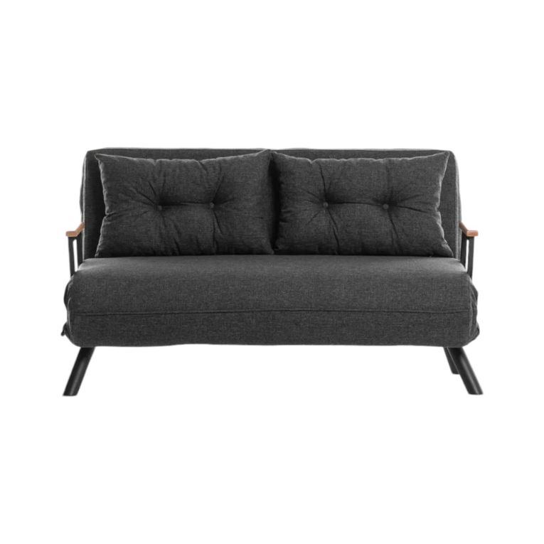 Divano letto reclinabile grigio cenere 133x78cm - Calvin