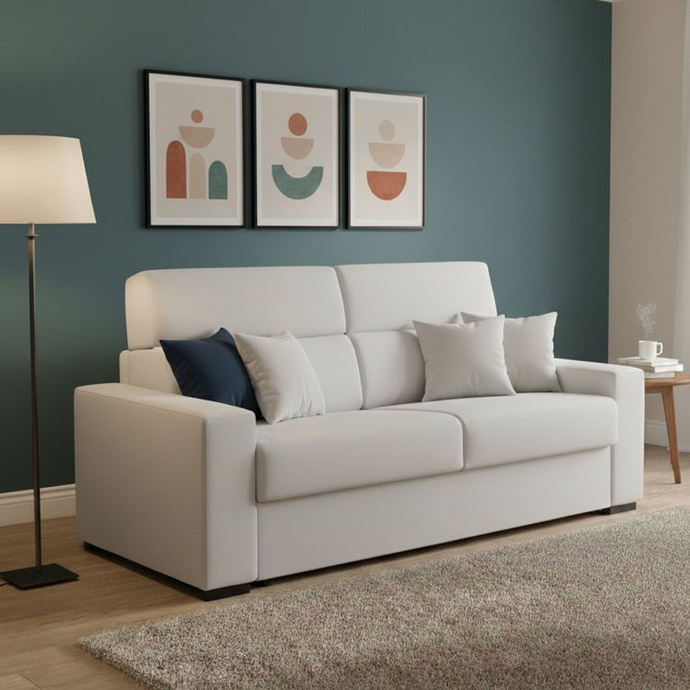 Divano letto reclinabile grigio chiaro 180x95cm - Casabona