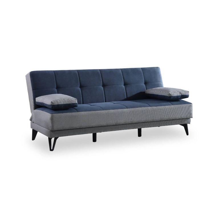 Divano letto reclinabile grigio e blu 190x87cm - Aborigeni
