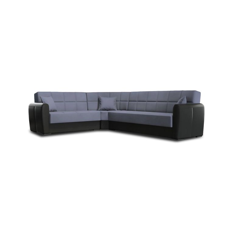 Divano letto reclinabile nero e grigio 305x238cm - Gaillardia
