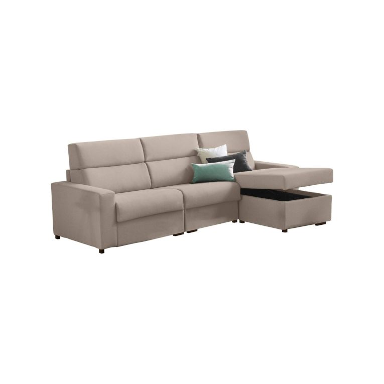 Divano letto reclinabile tortora 280x160cm - Celleno