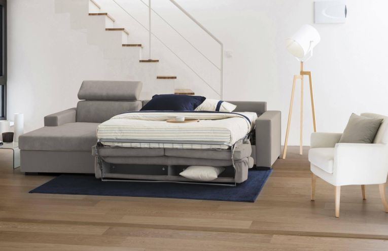 Divano letto reclinabile tortora 280x95cm - Alibabah