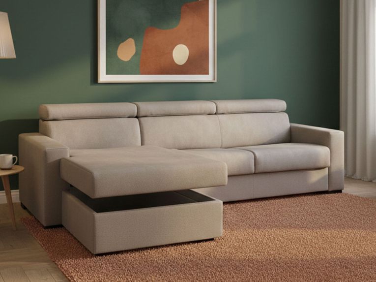 Divano letto reclinabile tortora 280x95cm - Alibabah