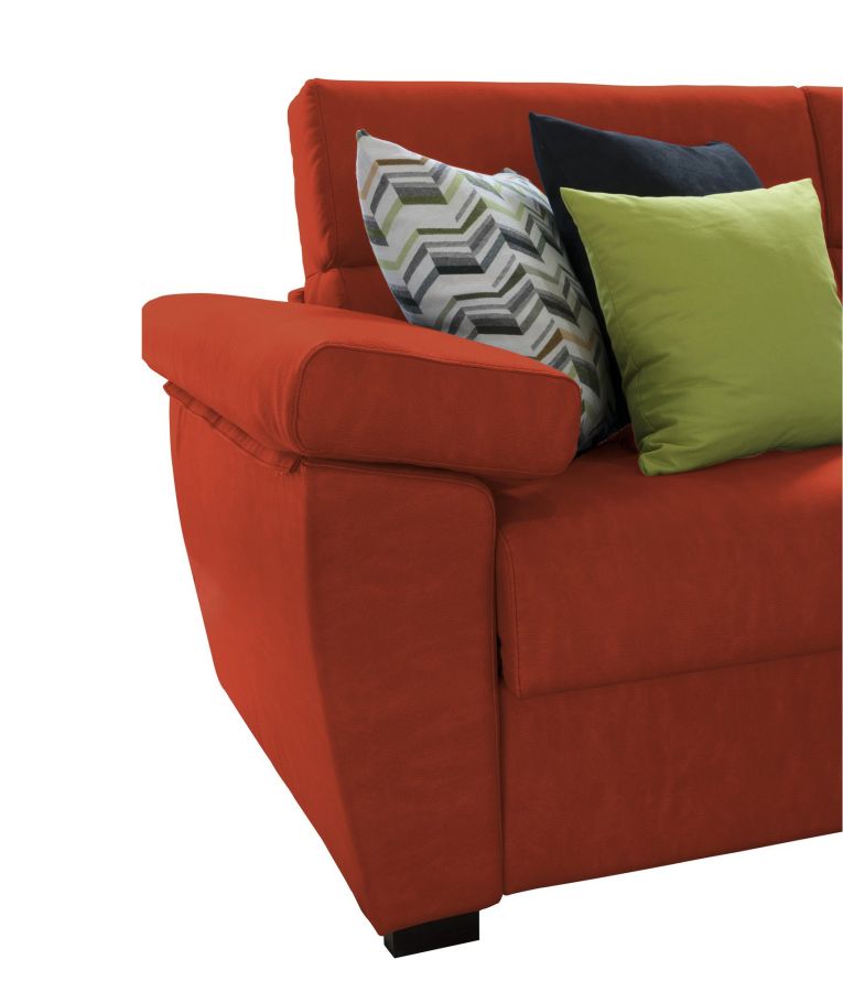 Divano letto sfoderabile arancione 205x95cm - Fisciano