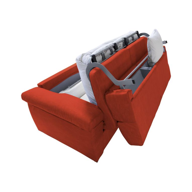 Divano letto sfoderabile arancione 205x95cm - Fisciano