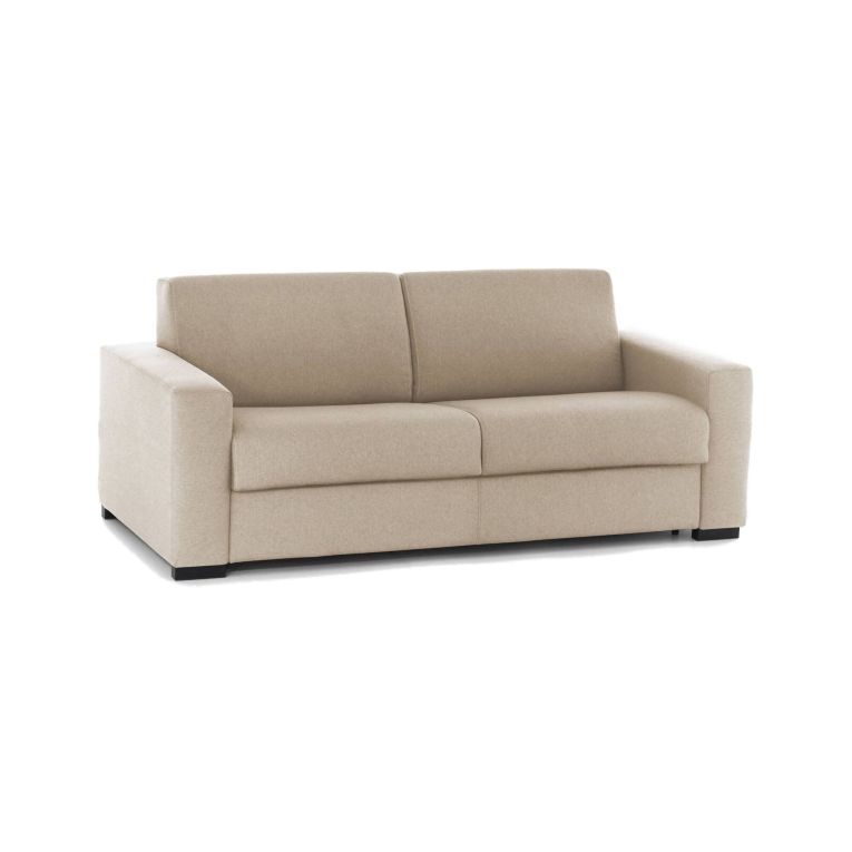 Divano letto sfoderabile beige 220x95cm - Estia