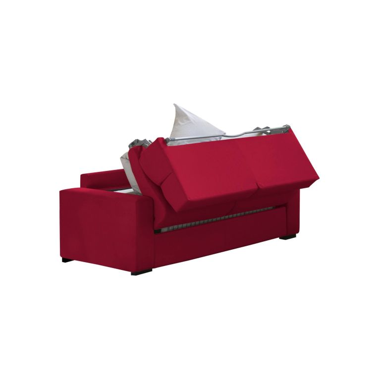 Divano letto sfoderabile rosso 180x95cm - None
