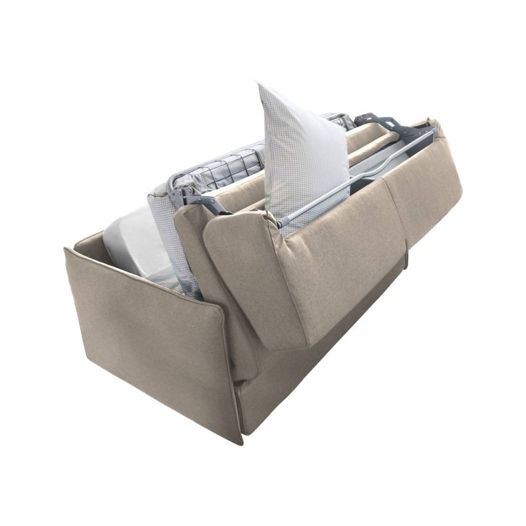 Divano letto sfoderabile tortora 180x95cm - Trissino