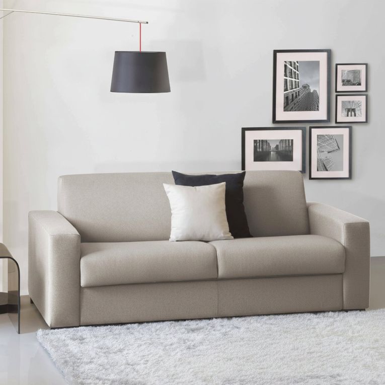 Divano letto sfoderabile tortora 200x95cm - Andymion