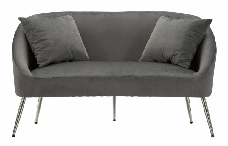Divano moderno grigio e argento 137x69x79h cm - Pittari