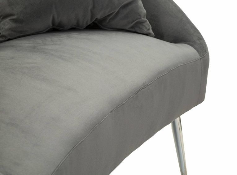 Divano moderno grigio e argento 137x69x79h cm - Pittari