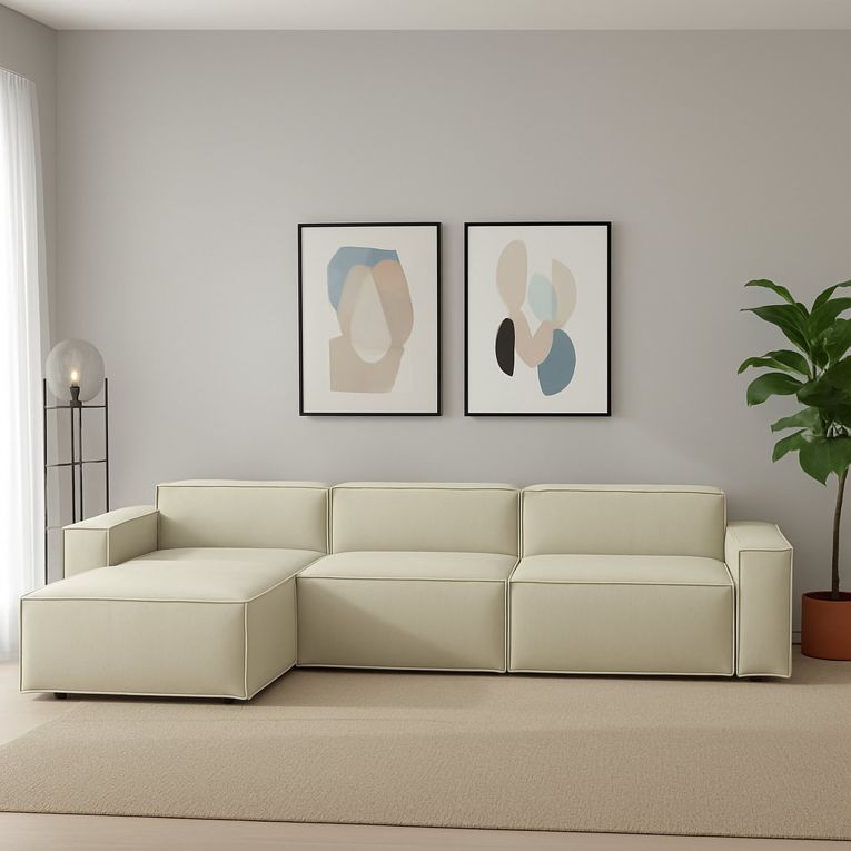 Divano modulare beige 340x170x70h cm - Atrillo