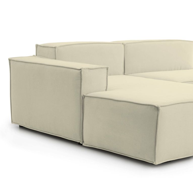 Divano modulare beige 340x170x70h cm - Atrillo