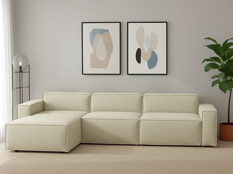 Divano modulare beige 340x170x70h cm - Atrillo
