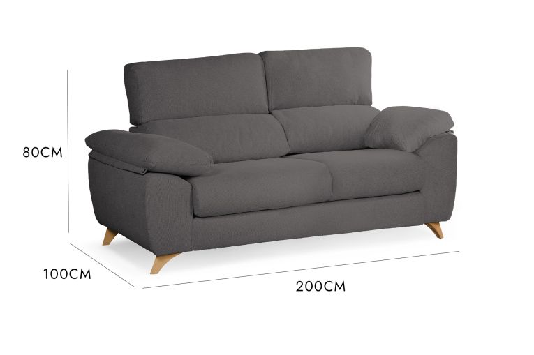 Divano reclinabile antracite 200x85x107h cm - Anem