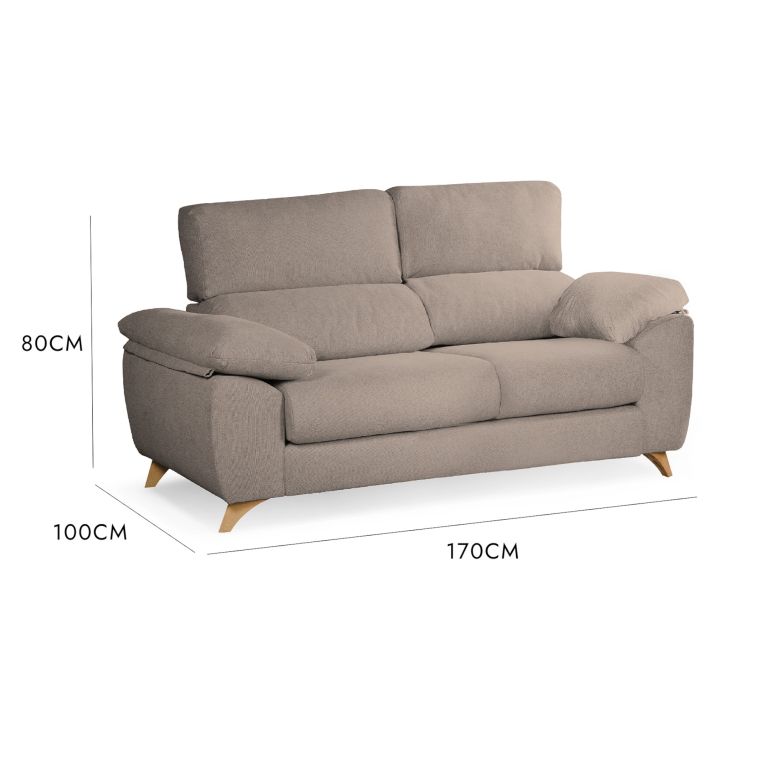 Divano reclinabile tortora 170x85x107h cm - Alien