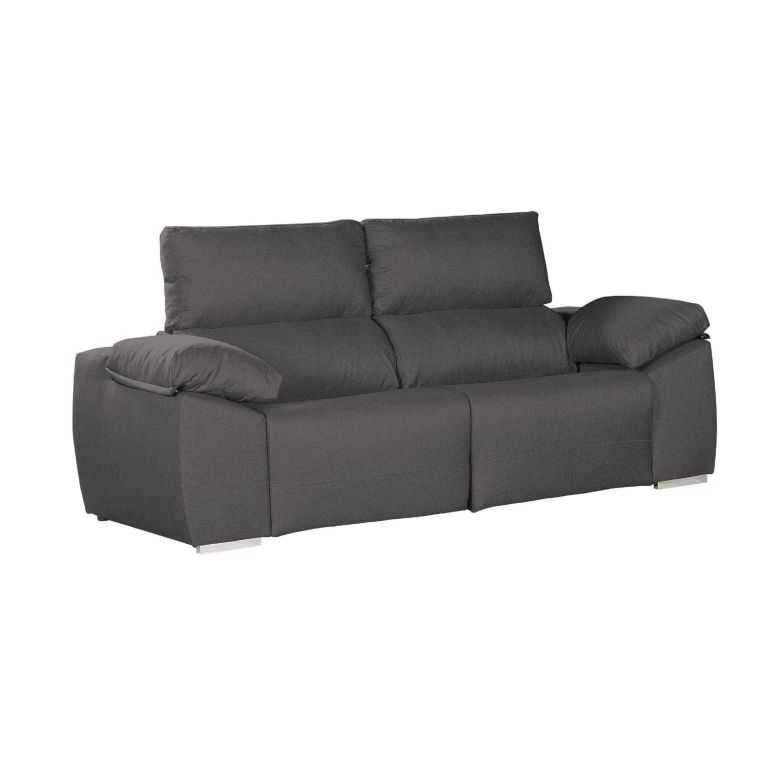 Divano sfoderabile antracite 190x100x100h cm - Assiria
