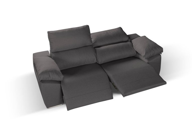 Divano sfoderabile antracite 190x100x100h cm - Assiria