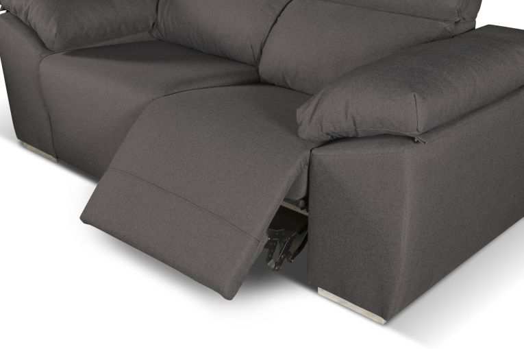 Divano sfoderabile antracite 190x100x100h cm - Assiria